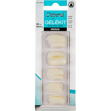 Depend Kunstige negle gelékit refill str. M 55 stk.