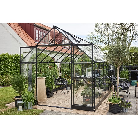 Halls QUBE 8 Drivhus 12,5 m² Sort