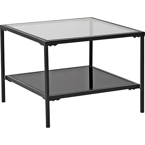 Luna Sofabord Glas og Metal Sort