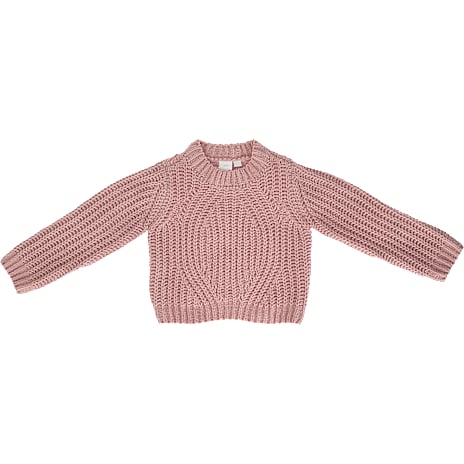 VRS børne strik bluse str. 122/128 - rosa 1 stk.