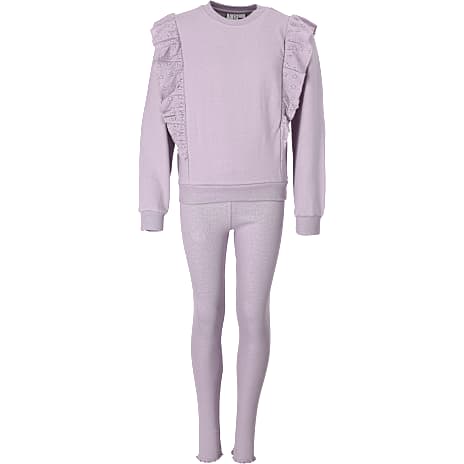 VRS Børne Sweatbluse Og Leggings Str. 134/140 Lilla