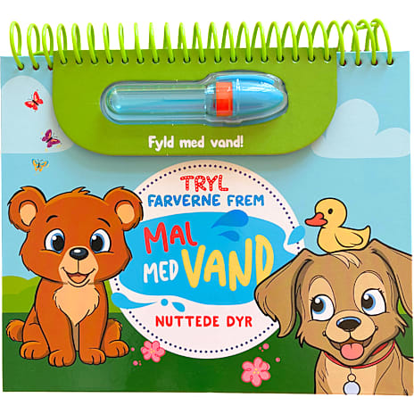 Forlaget Tukan Mal med vand - nuttede dyr 1 stk.
