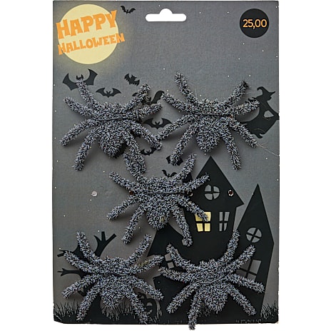 Halloween Edderkopper Pynt 5-pak