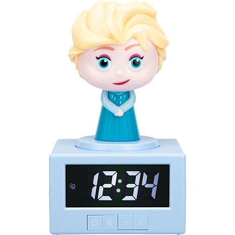 Disney Elsa vækkeur med lys - blå 1 stk.