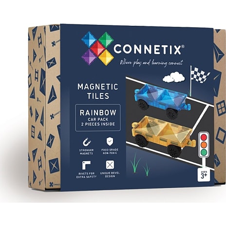 Connetix Car Pack Magnetbiler 2-pak Rainbow