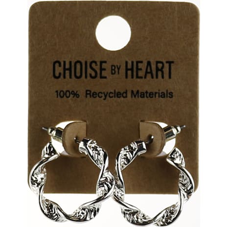 Choise by heart Dame Ørering Snoet Creol Sølvfarvet