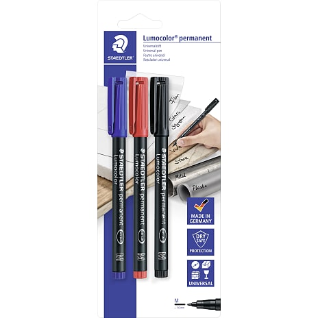 Staedtler Penne Rød/Blå/Sort 3-pak