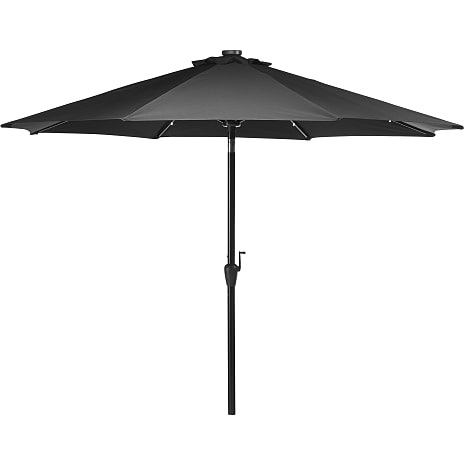 West Palm parasol med lys Ø300 cm - sort | Køb på Bilka.dk!