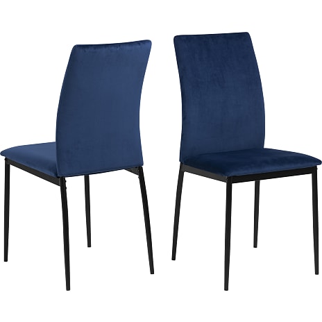 AC Design Furniture Demina Spisebordsstol Mørkeblå Velour