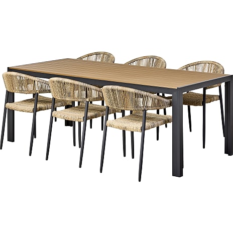Carlton Havebord Teak Med 6 Valencia Stole