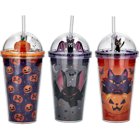 Andre mærker Halloween Tumbler med sugerør