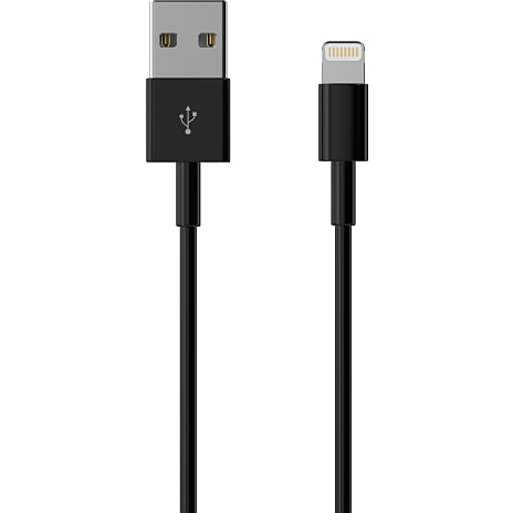 Sinox Lightning Kabel 1 meter Sort