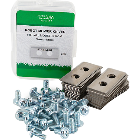 Nordic Garden Parts 36 stk. knive til Worx og Kress robotplæneklipper 1 stk.
