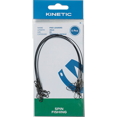 Kinetic pike forfang 30 cm 5-pak - sort 1 stk.
