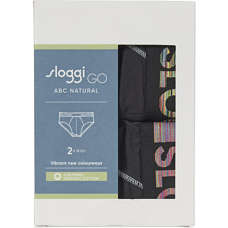 Sloggi Herre 2-pak Midi Str. L Sort