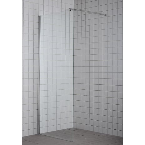 Milobad lige brusevæg klart glas