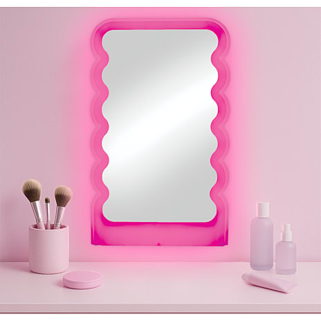 &me makeupspejl med LED lys - pink 1 stk.