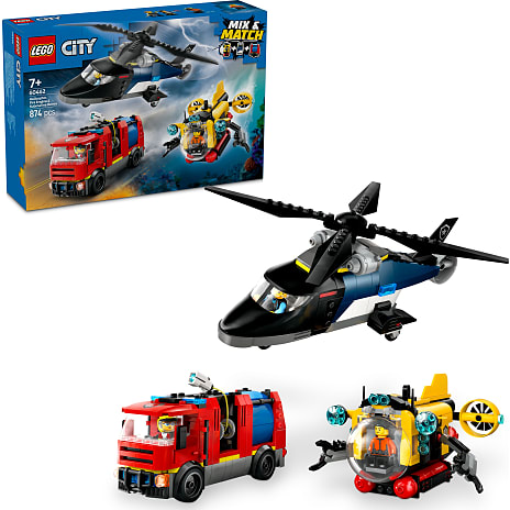 LEGO City Remix – helikopter, brandbil og ubåd 60462 1 stk.