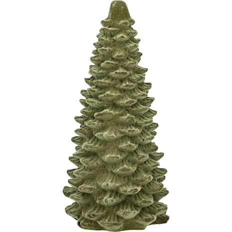 Juletræ Med Velour Højde 16 cm Lysegrøn