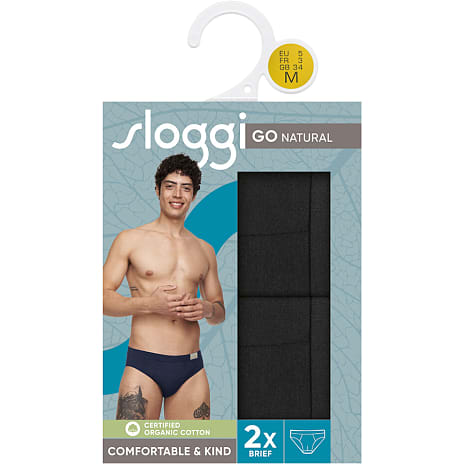 Sloggi herre 2-pak midi str. 2XL - sort 1 stk.
