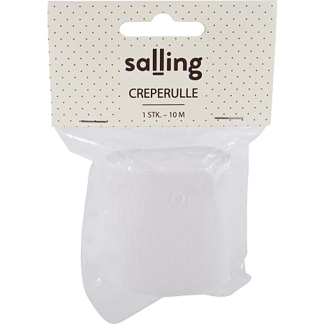 Salling creperulle L:10 meter - Metallic hvid 1 stk.