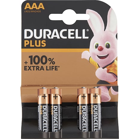Duracell Plus AAA batterier 4-pak 1 stk.