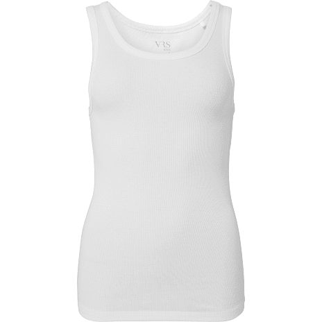 VRS dame rib tanktop str. XL - hvid 1 stk.