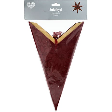 Velour Dekorationsstjerne Ø 60 cm Bordeaux