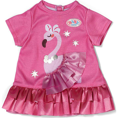 Baby Born flamingo kjole