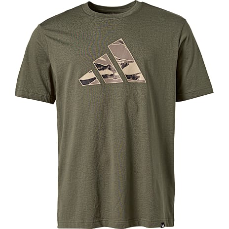 Adidas Herre T-shirt med Print Str. 2XL Mørkegrøn
