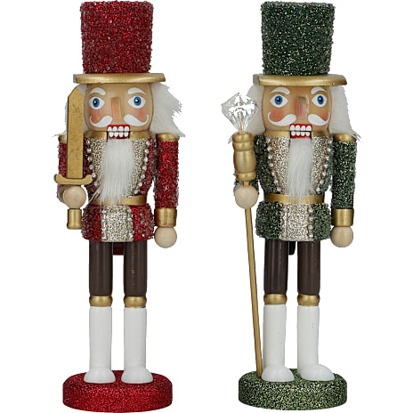 Julefryd Nøddeknækker Glimmer Højde 25 cm Assorteret
