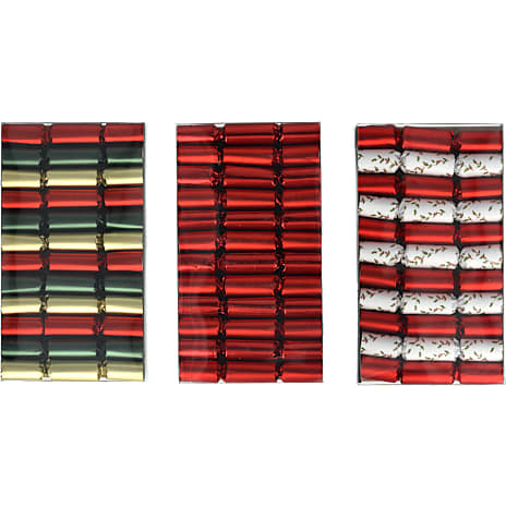 Mini juleknallerter 9-pak - H:11 cm - assorteret 10 stk.