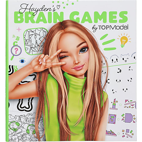 TOPModel Brain Games Colouring Book - aktivitetsbog 1 stk.