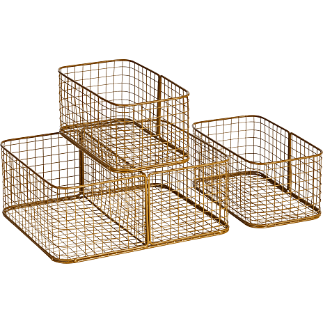Trådkurve Bronzefarvet