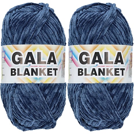Gala Blanket 2-pak Garn Mørkeblå CHS22