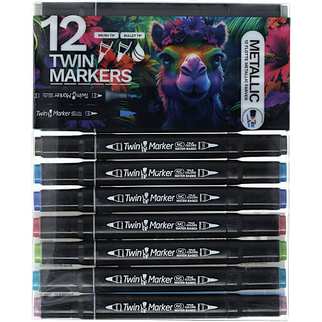 Danpen twin marker 12-pak - metallic 1 stk.