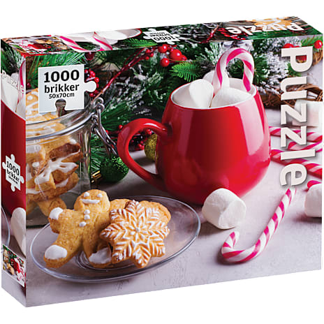 1conzept Puslespil jul - 1000 brikker - flere varianter - assorteret 1 stk.