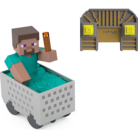 Mattel Minecraft Steve and Minecart RC