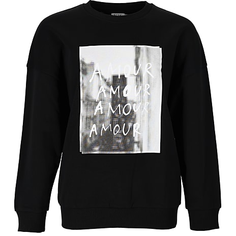 VRS Dame Sweatshirt med Print str. 2XL Sort