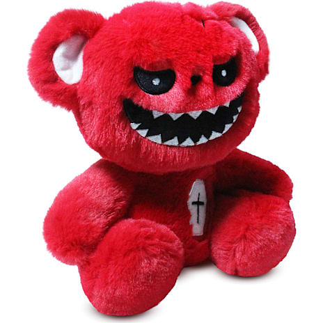 Halloween Plysbamse Højde 20 cm Rød