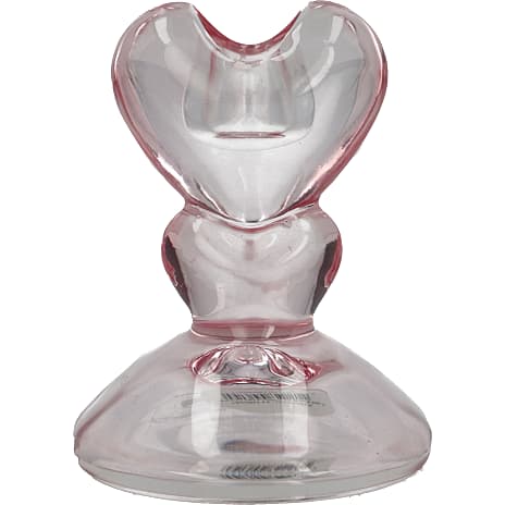 Lysestage i Glas Pink Hjerter