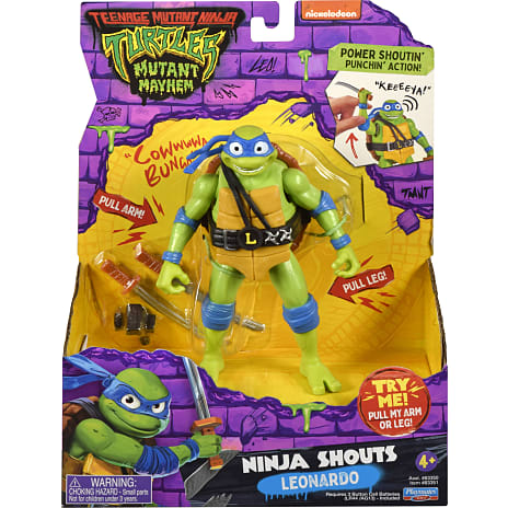 Turtles Mayhem Deluxe Leonardo Figur med Lyd 14 cm
