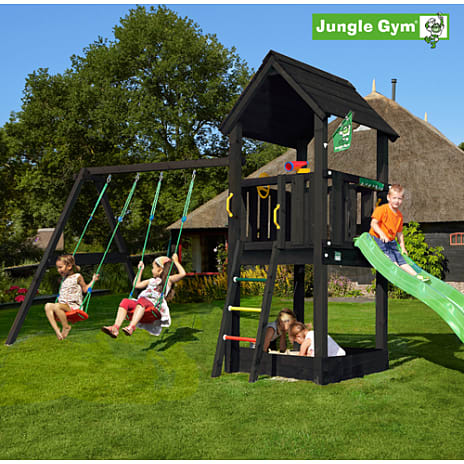 Jungle Gym Club legetårn inkl. swing og slide sort