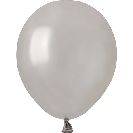 Andre Mærker Latexballoner 13 cm 15-pak - metallic sølvfarvet 15 stk.
