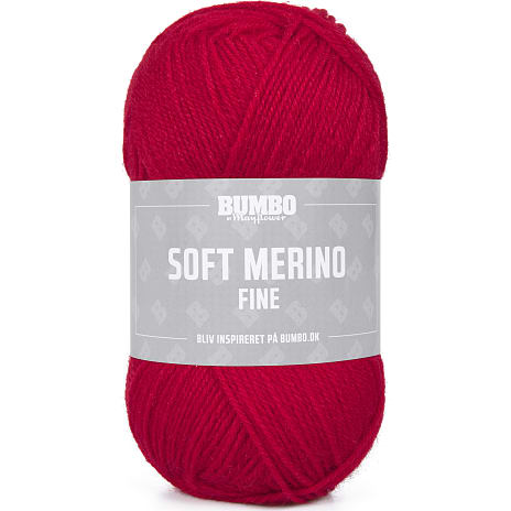 Bumbo By Mayflower Soft Merino Fine Uldgarn Rød 1134