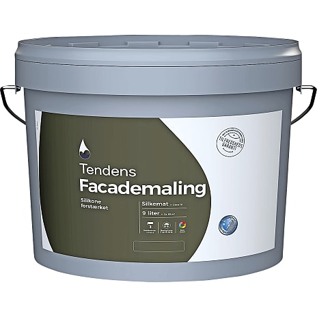 Tendens facademaling silkemat 10 9 liter - hvid 9000 ml