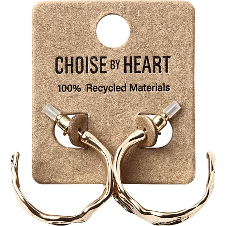 Choise by heart Dame Ørering Stor Creol Struktur Guldfarvet