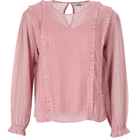 VRS Dame Chiffon Bluse Str. S Rosa