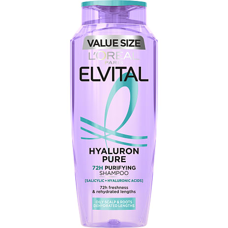 L'Oréal Paris Purifying shampoo m. salicyl- og hyarulonsyre skadet hår 400 ml