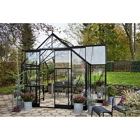 Halls Garden Room Orangeri Inkl. Sokkel Sort